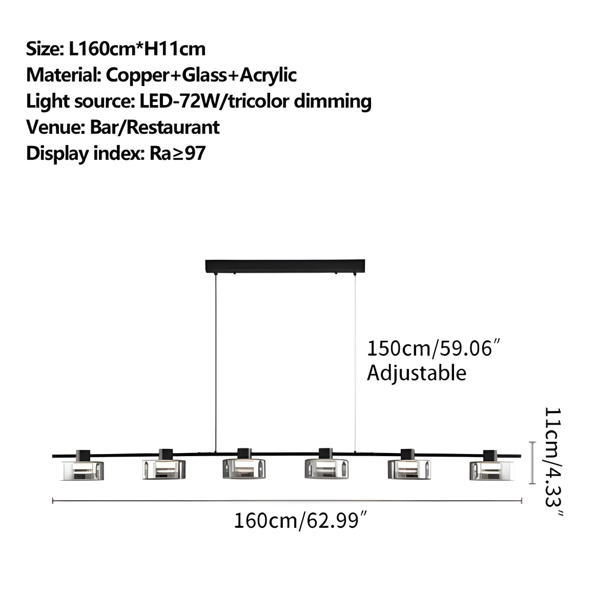 Antizer Light Luxury Creative Glass Chandelier