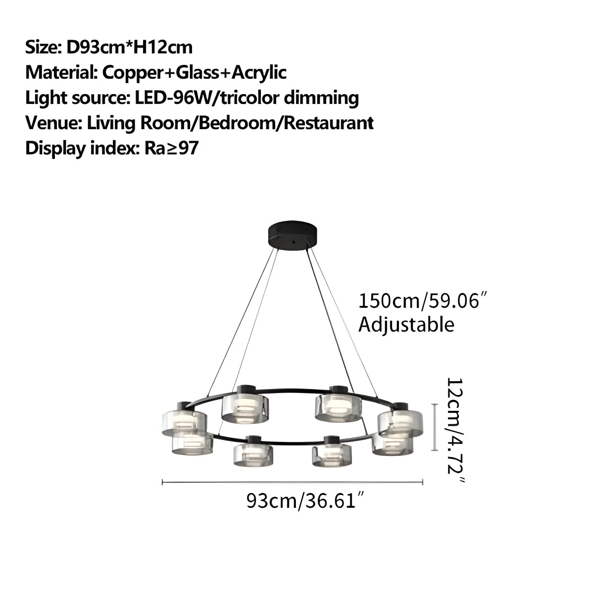 Antizer Light Luxury Creative Glass Chandelier