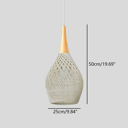 Antizer Rattan Lantern Pendant Light for Dining Room