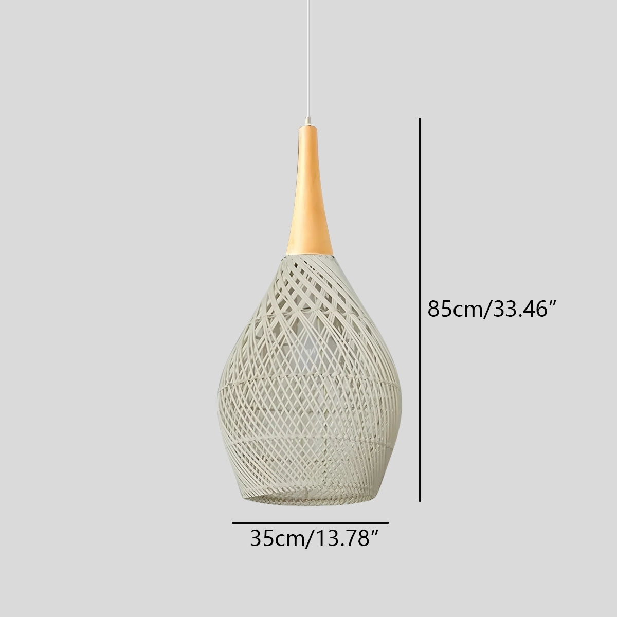 Antizer Rattan Lantern Pendant Light for Dining Room