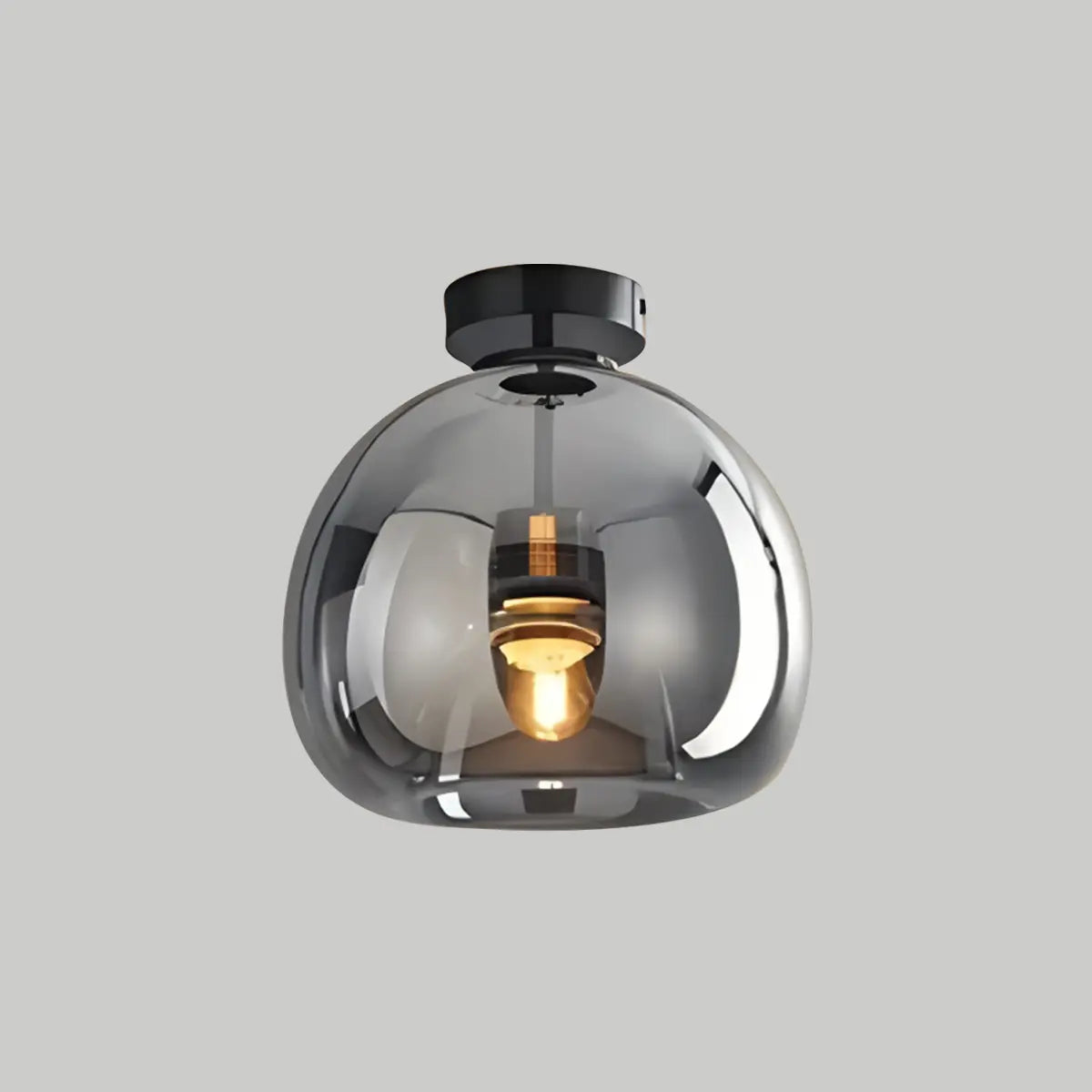Antizer Vintage Glass Semi-Flush Ceiling Light for Entryway