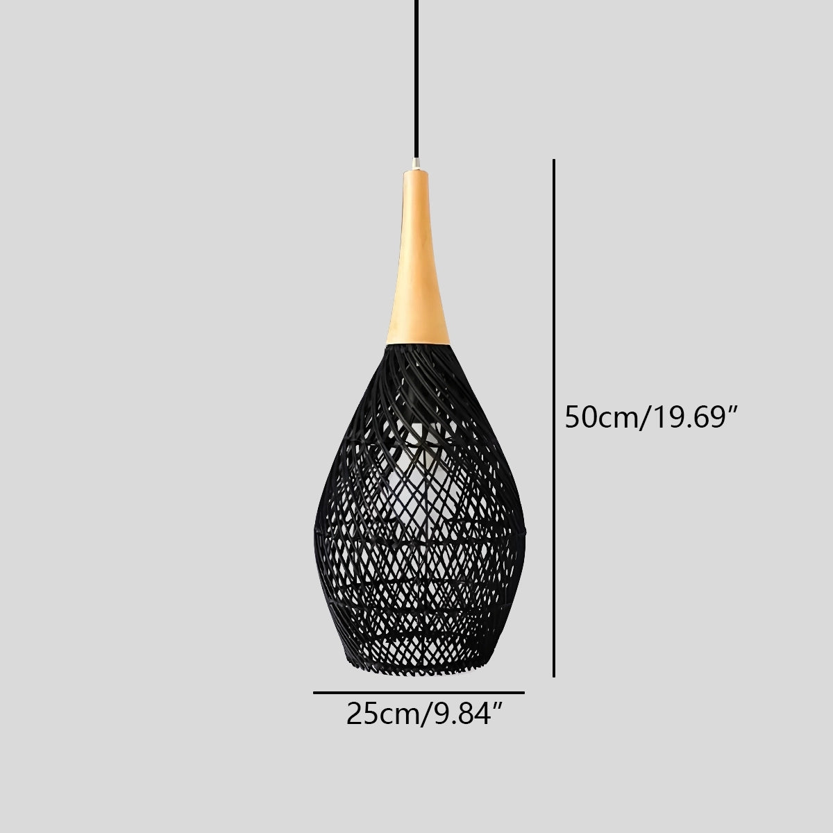 Antizer Rattan Lantern Pendant Light for Dining Room