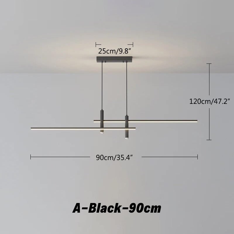 Modern Minimalist Linear LED Pendant Light