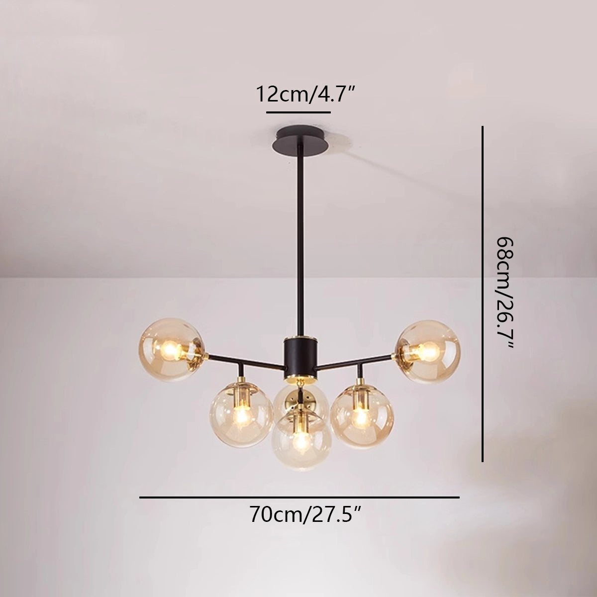 Antizer Camilla Glass Chandelier for Living Room