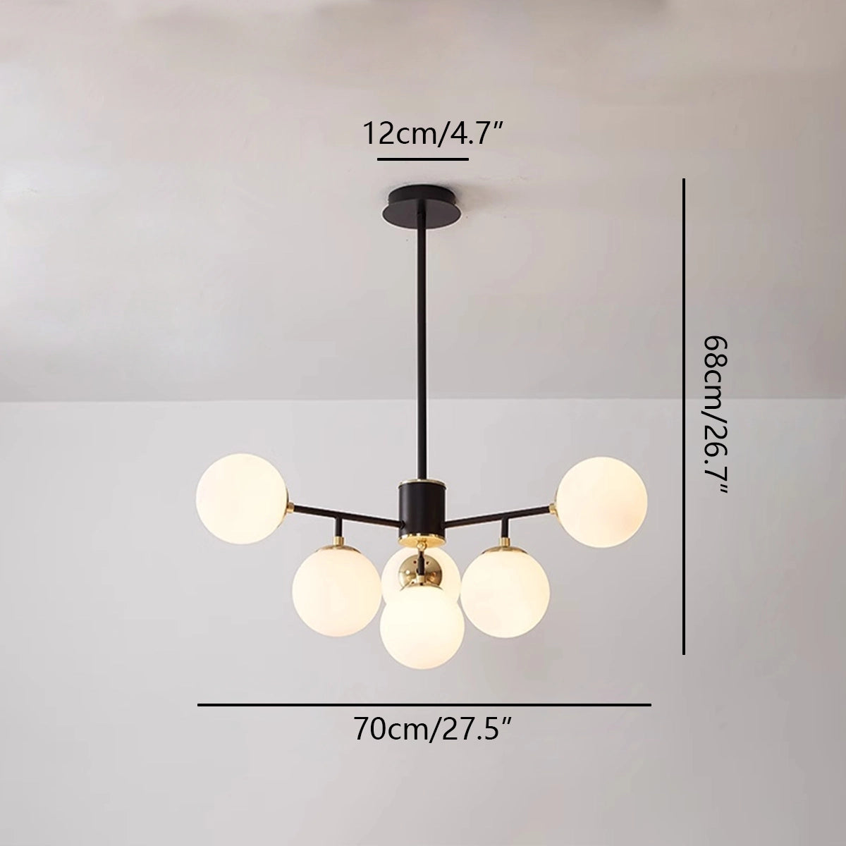 Antizer Camilla Glass Chandelier for Living Room