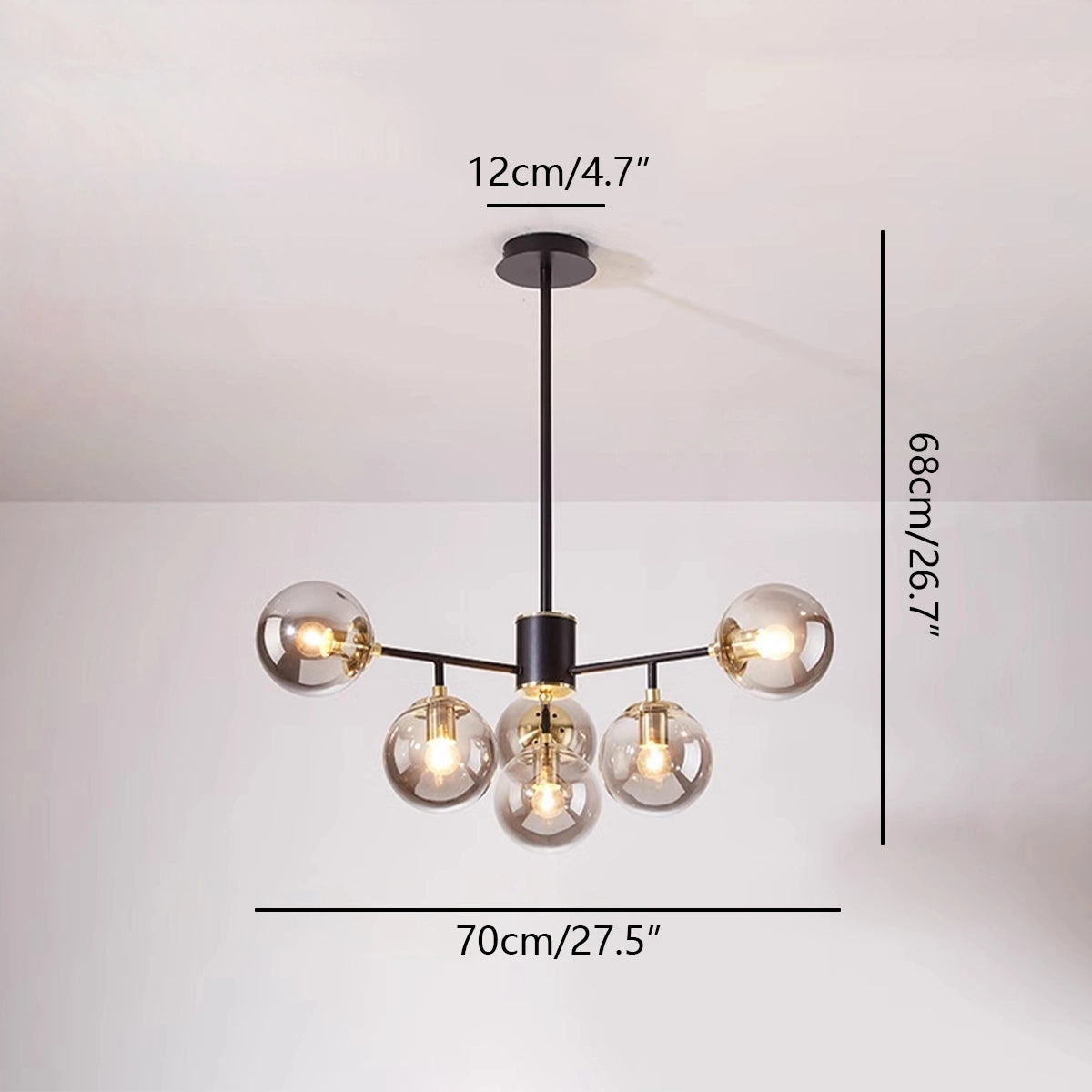 Antizer Camilla Glass Chandelier for Living Room