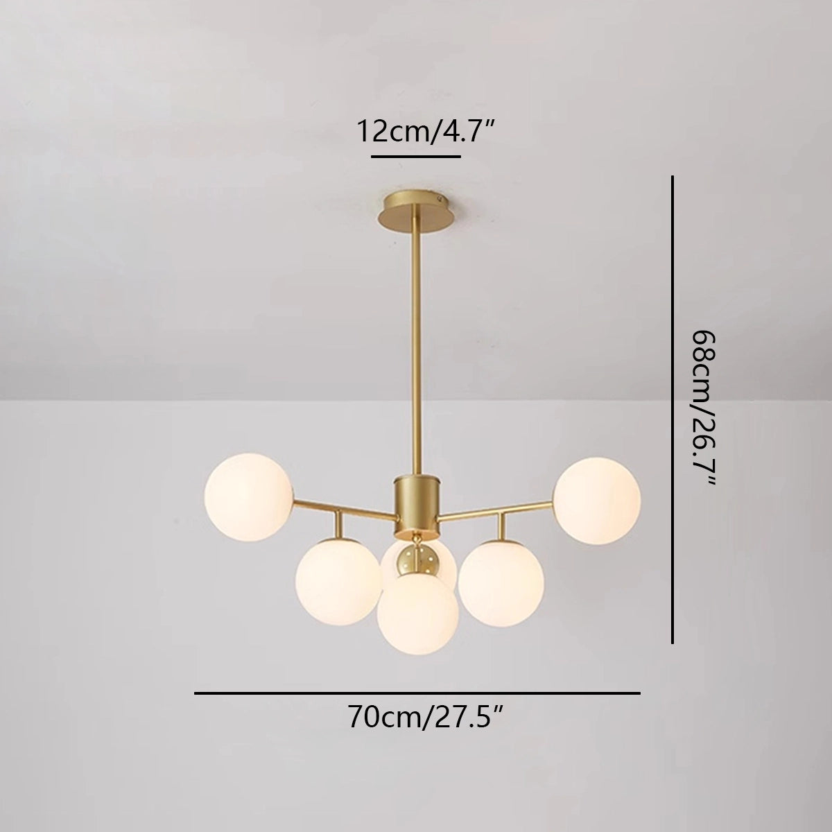 Antizer Camilla Glass Chandelier for Living Room