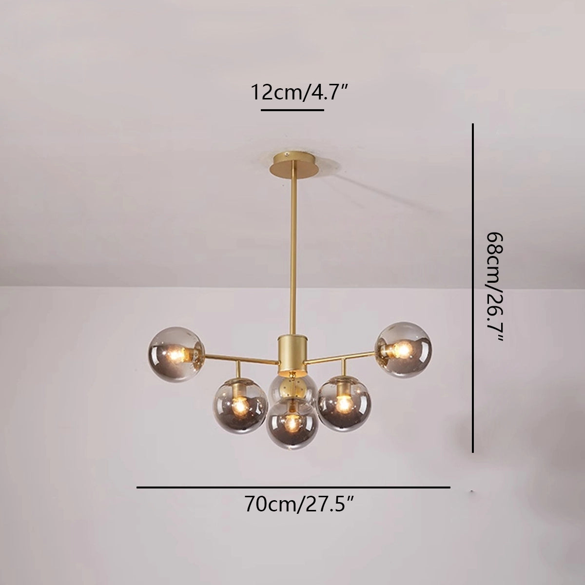 Antizer Camilla Glass Chandelier for Living Room
