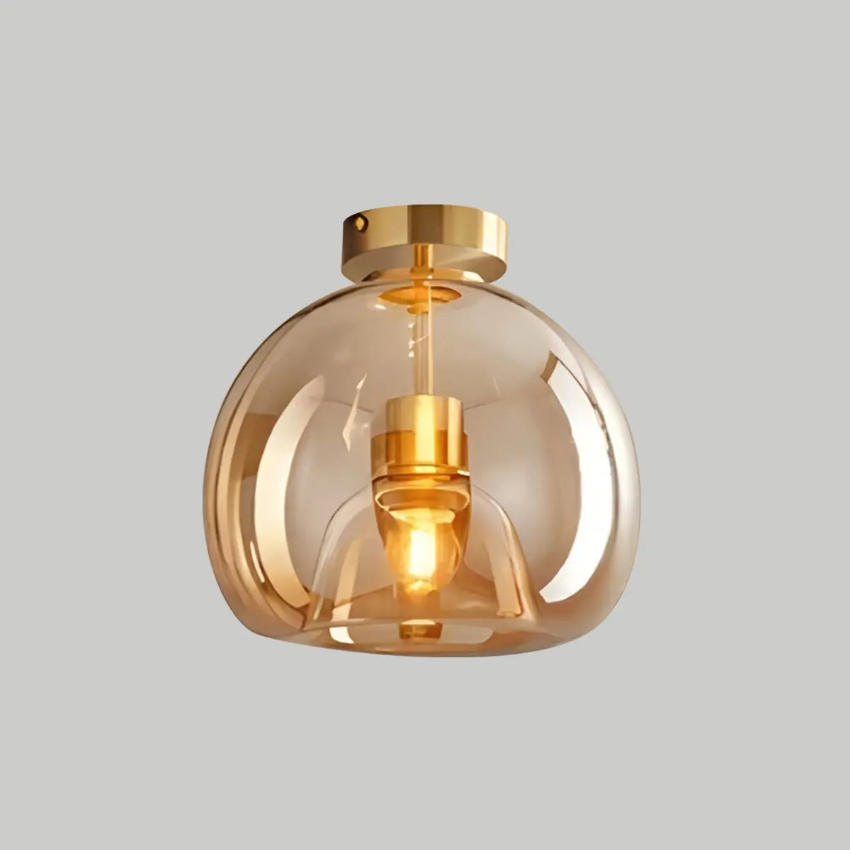 Antizer Vintage Glass Semi-Flush Ceiling Light for Entryway