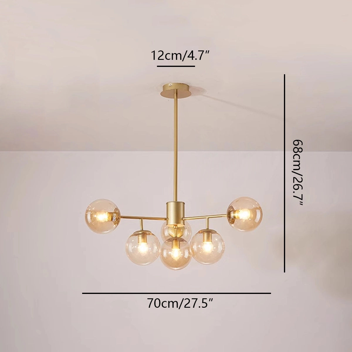 Antizer Camilla Glass Chandelier for Living Room