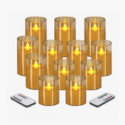 Antizer Acrylic Glass Pillar Flameless Candle