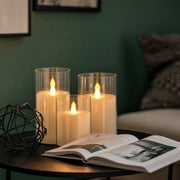 Antizer Acrylic Glass Pillar Flameless Candle 12 Pack × 6