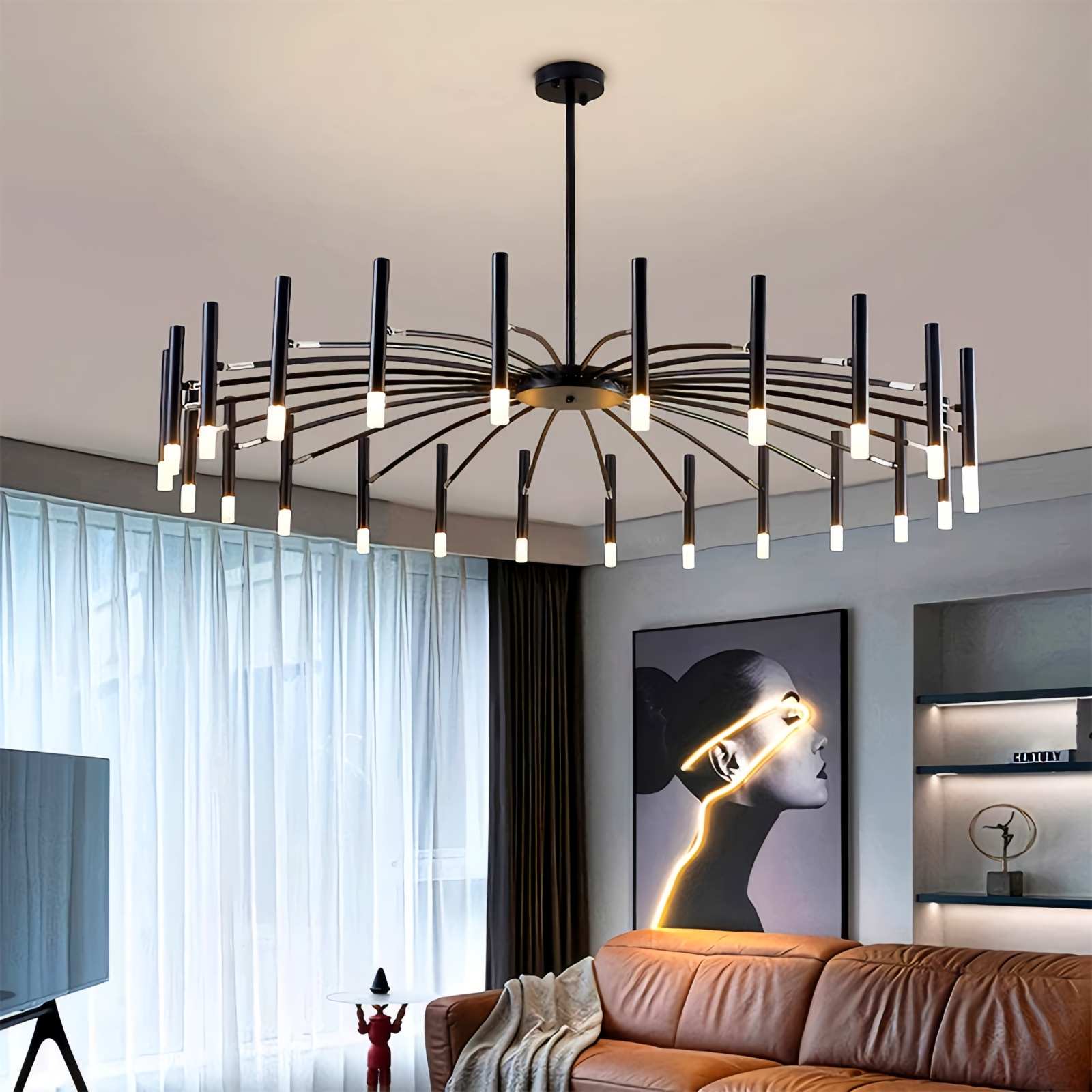 Adjustable Candelabra Chandelier