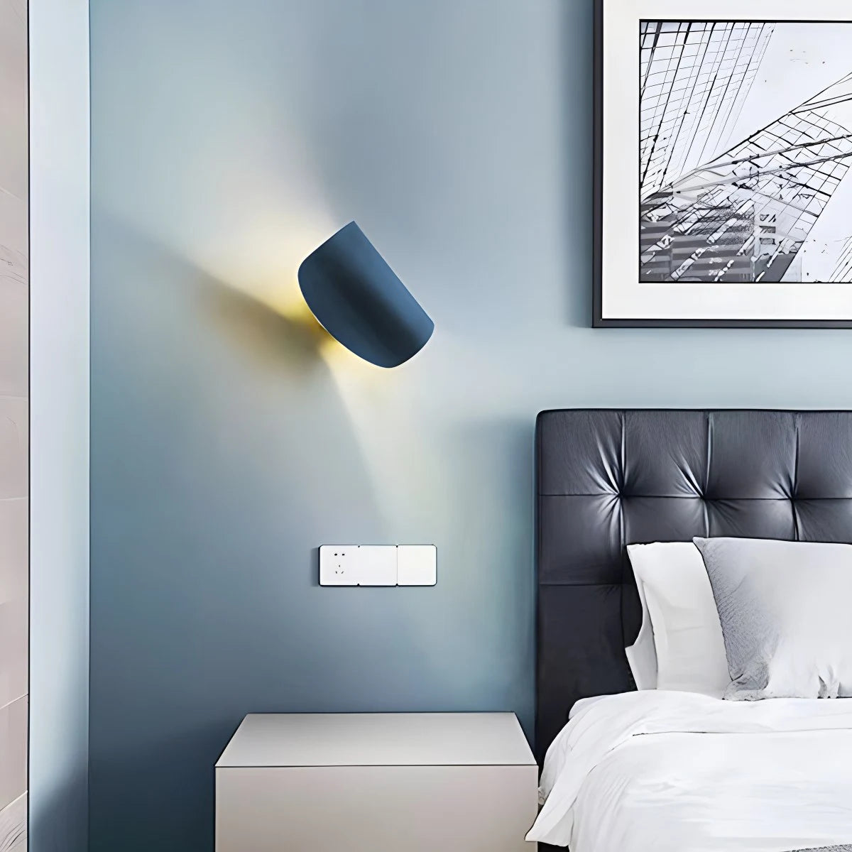 Antizer Adjustable Half Shade Wall Sconce