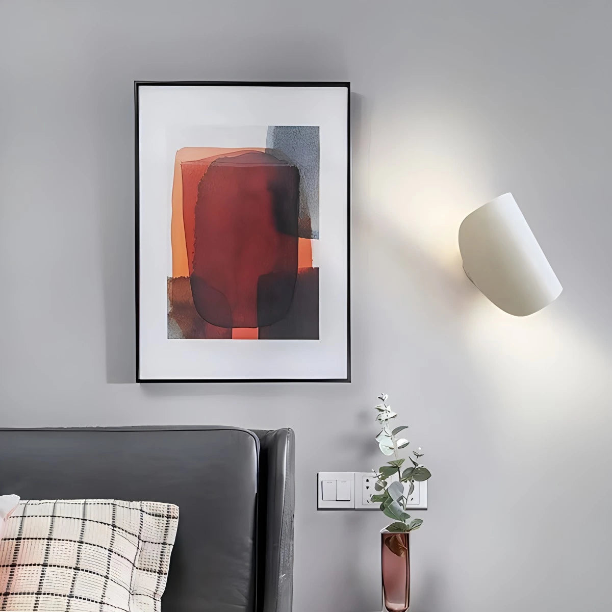 Antizer Adjustable Half Shade Wall Sconce