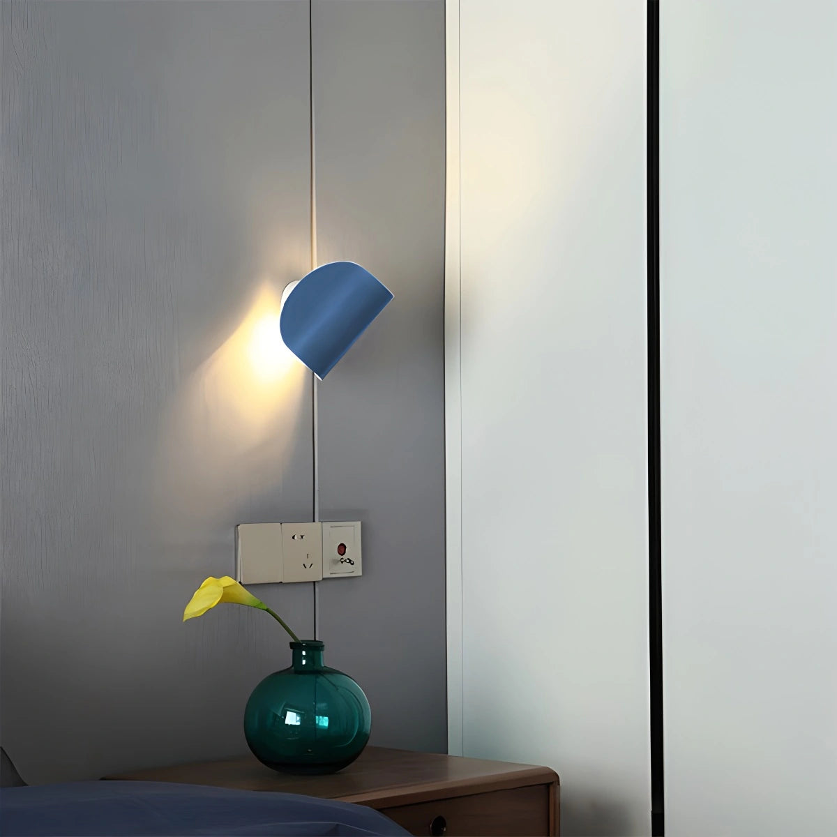 Antizer Adjustable Half Shade Wall Sconce