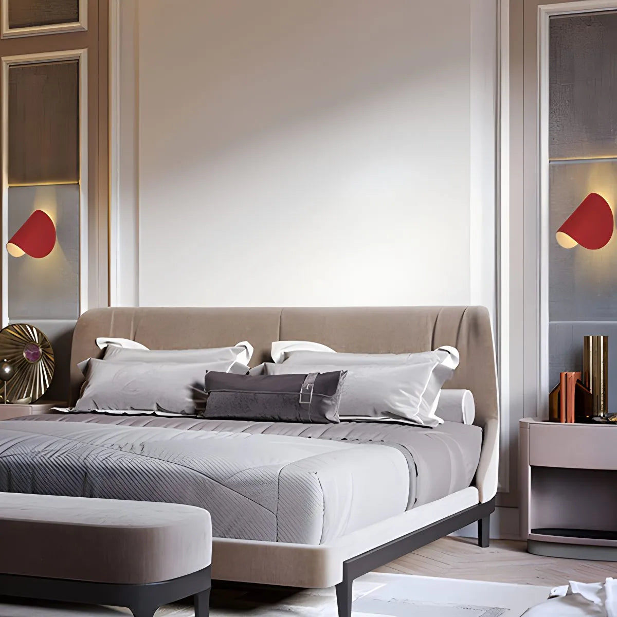 Antizer Adjustable Half Shade Wall Sconce