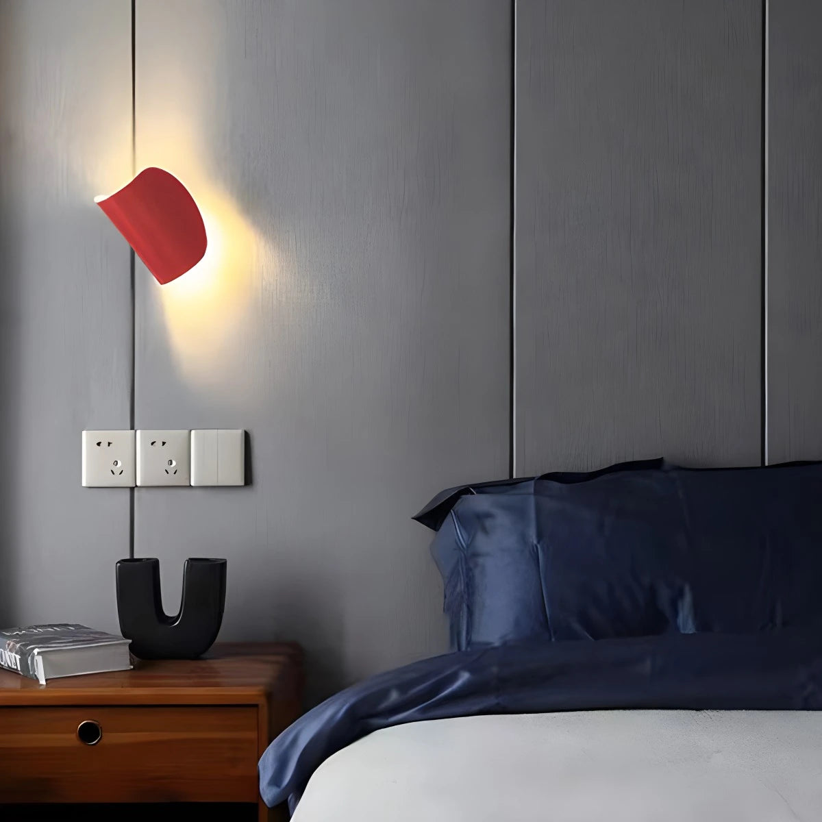 Antizer Adjustable Half Shade Wall Sconce