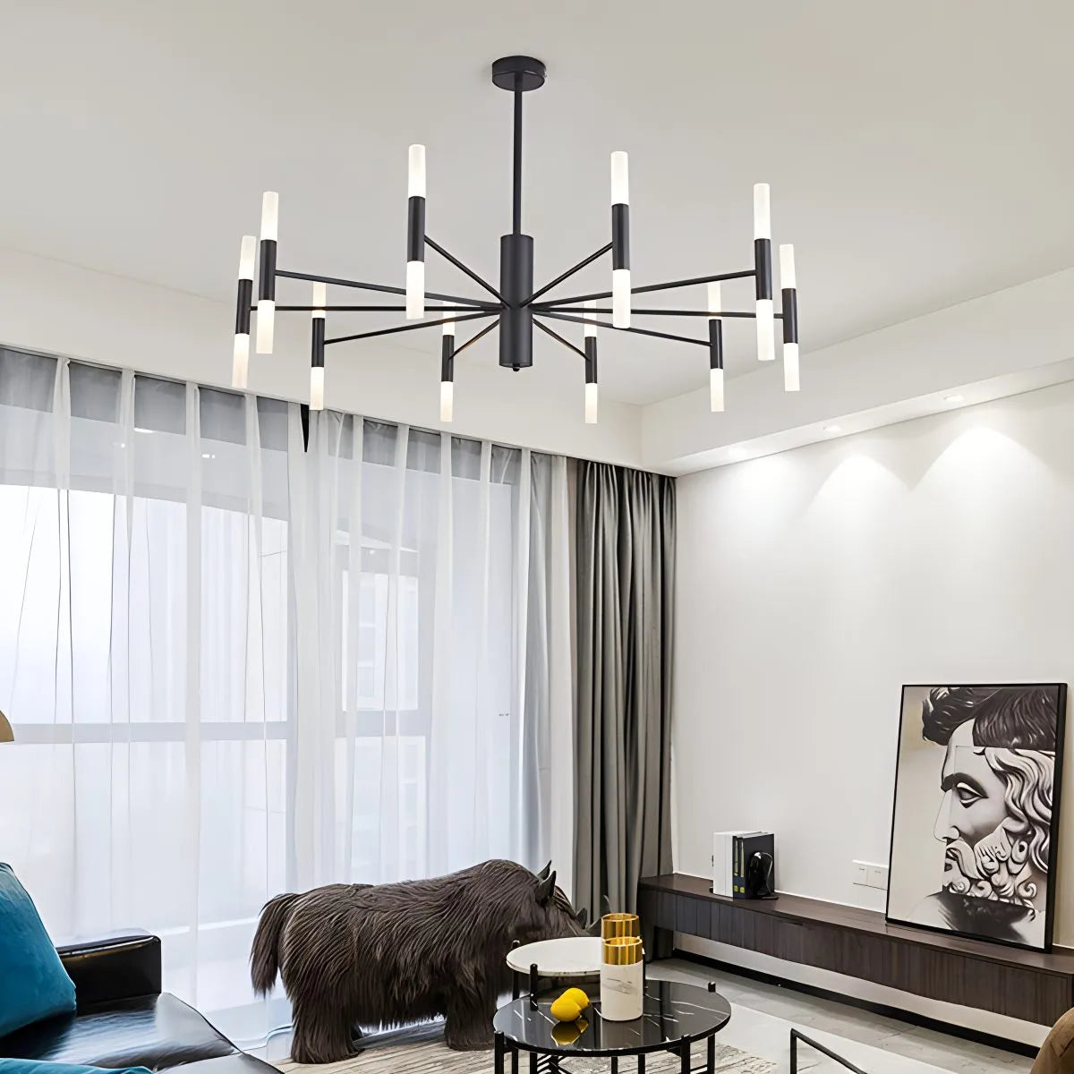 Adjustable Round Tube Chandelier