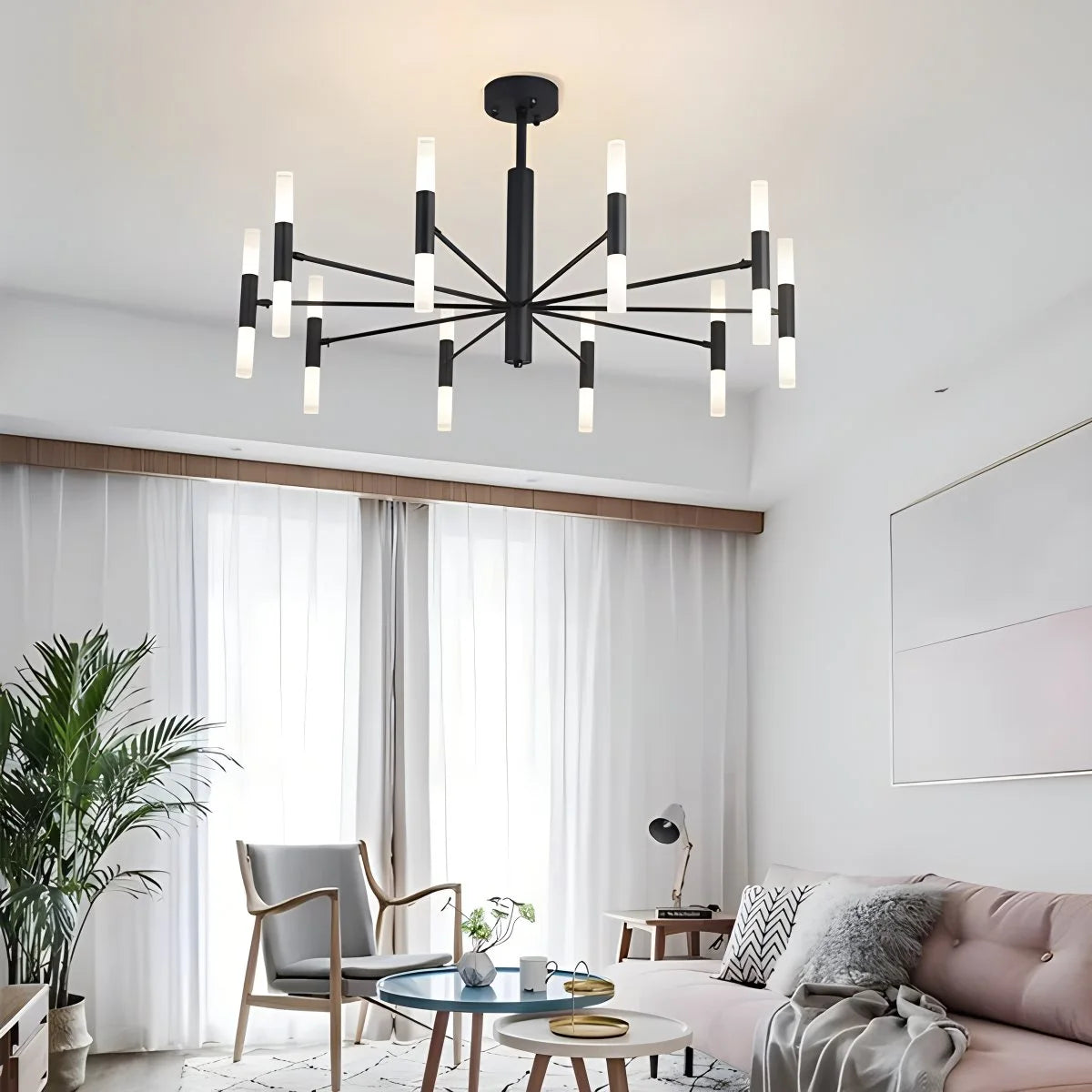 Adjustable Round Tube Chandelier