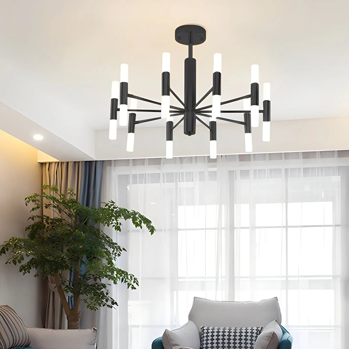 Adjustable Round Tube Chandelier