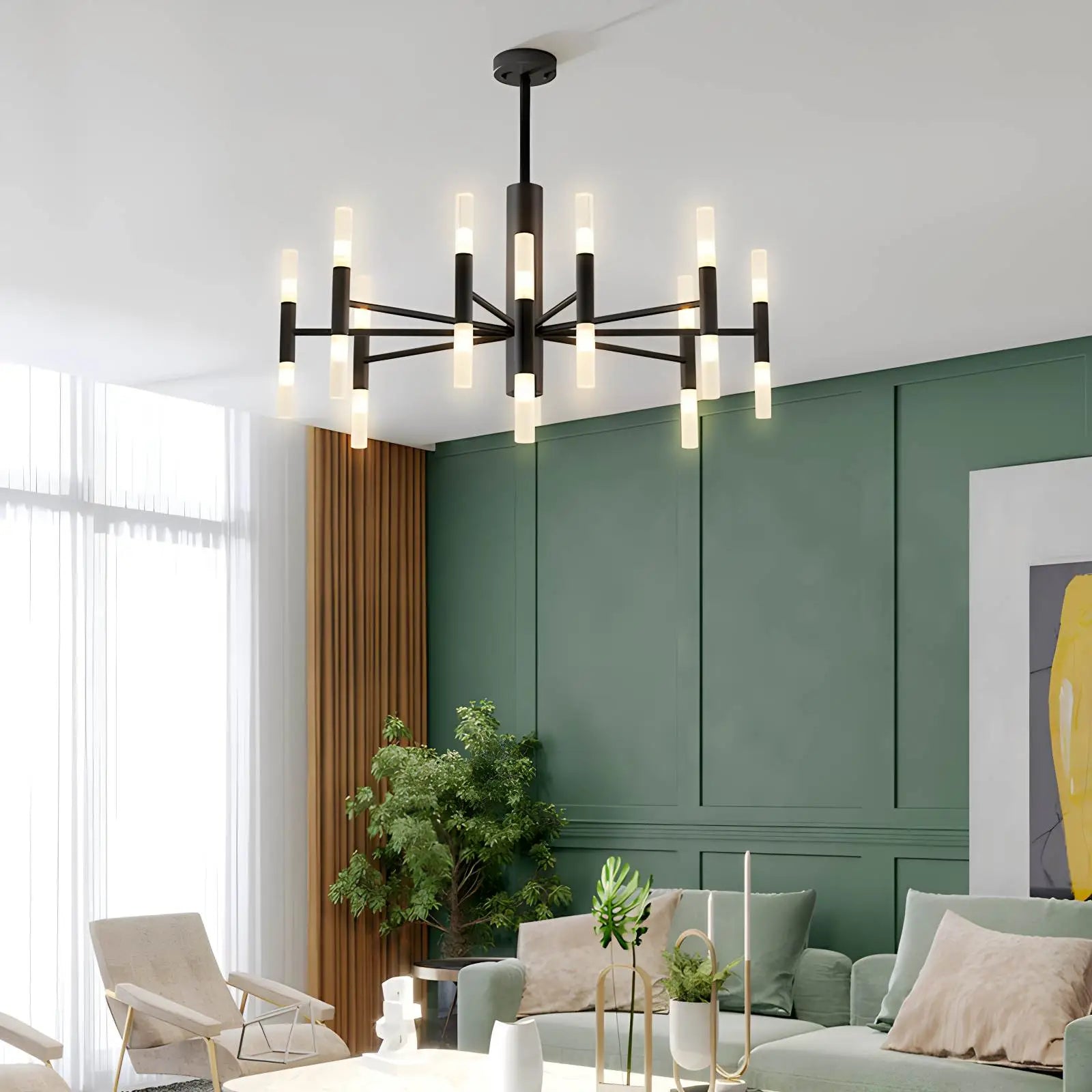 Adjustable Round Tube Chandelier