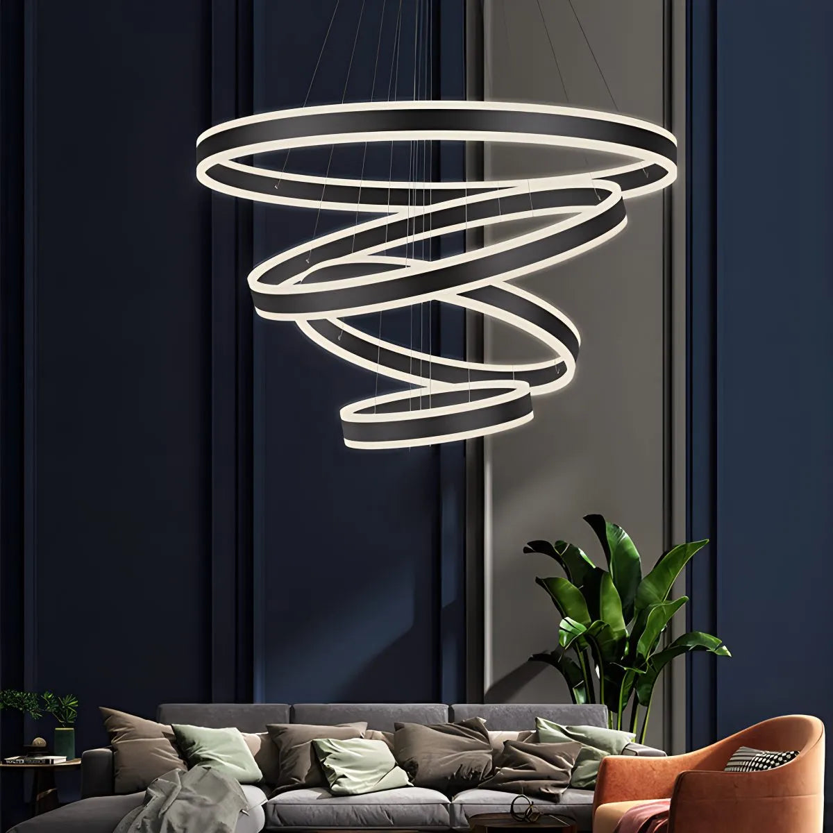 Circle Layered Living Room Chandelier