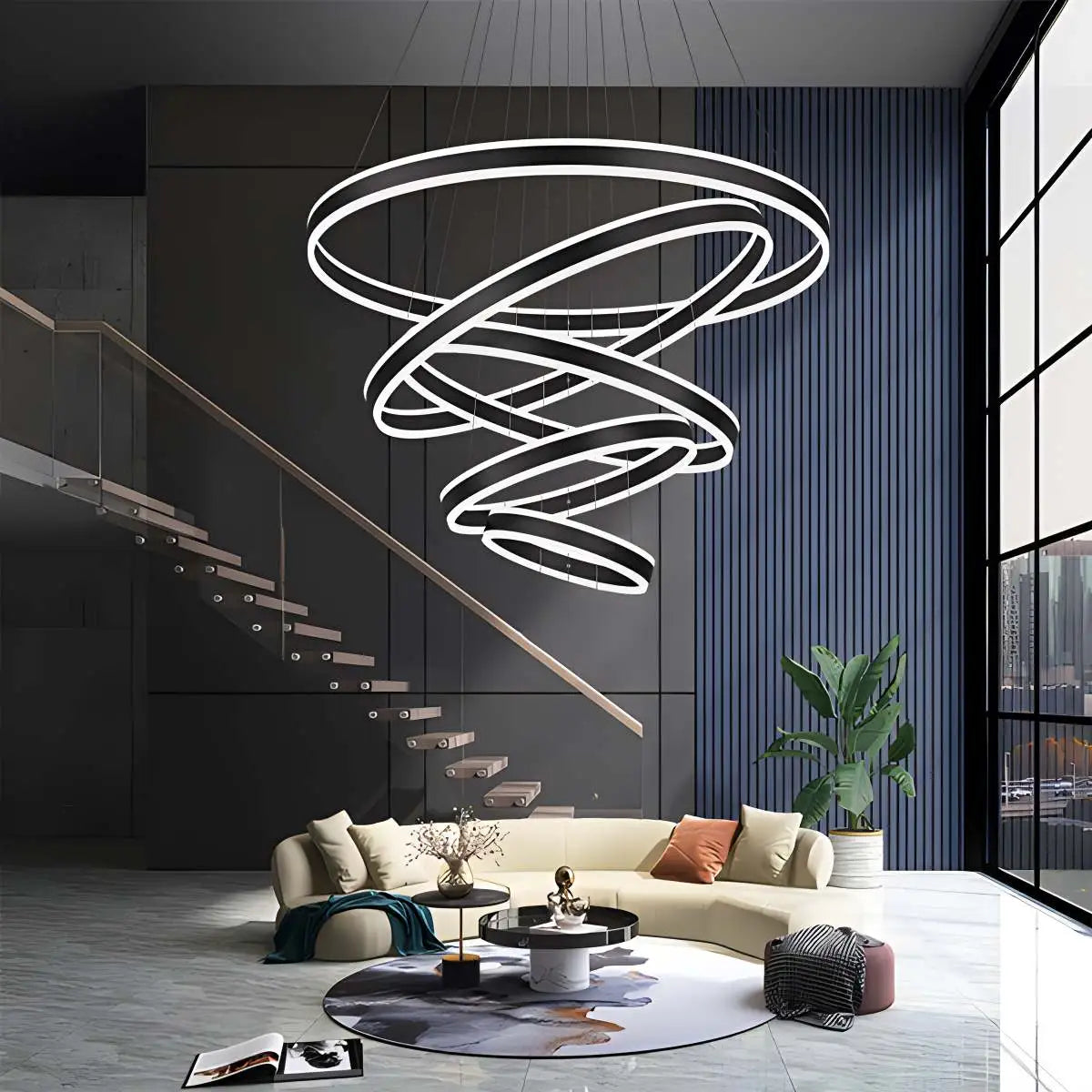 Circle Layered Living Room Chandelier