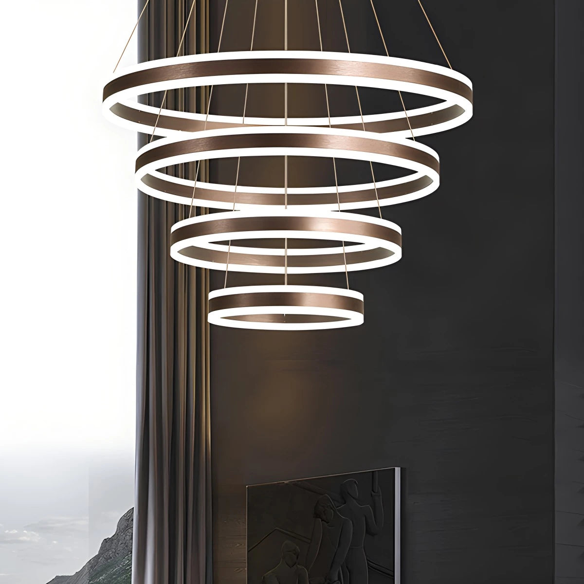 Circle Layered Living Room Chandelier