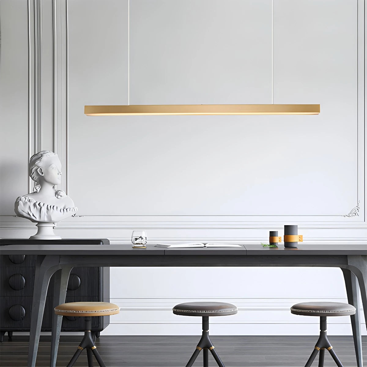 Antizer All Copper Minimalist Chandelier for Dining & Living Rooms