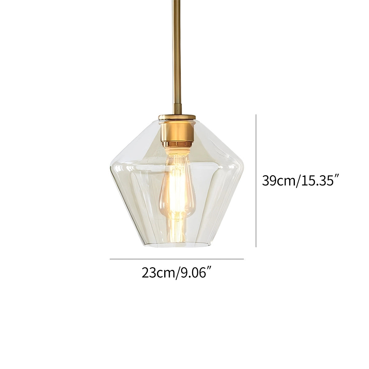 Antizer Hailie Clear Glass Pendant Light for Kitchen