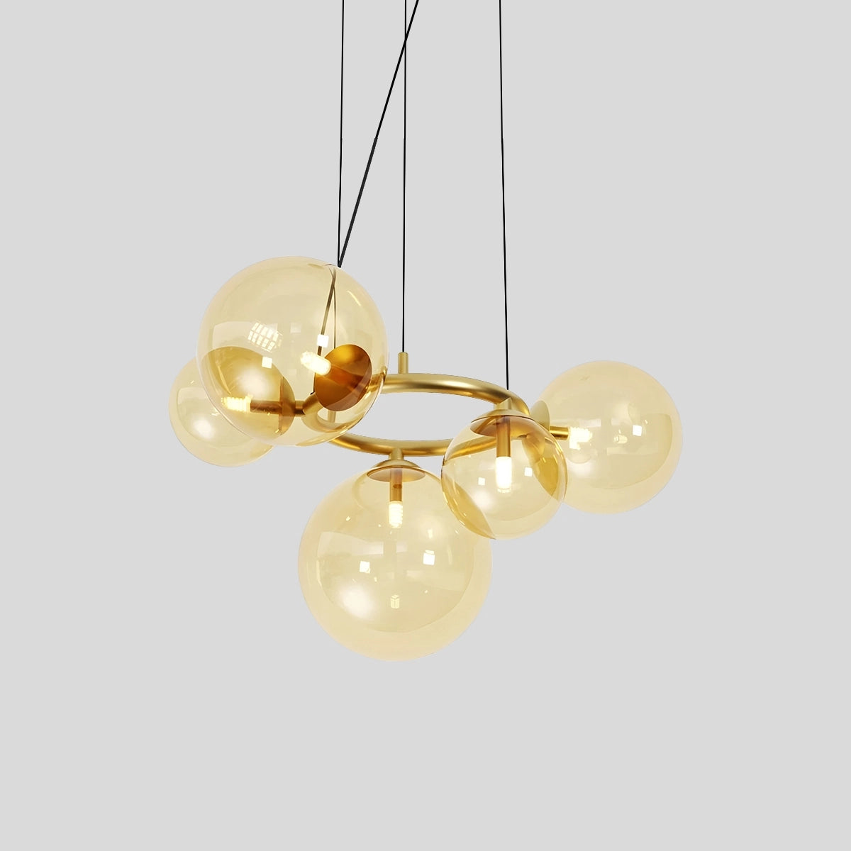 Antizer Luxurious Single-Tone Glass Spheres Chandelier
