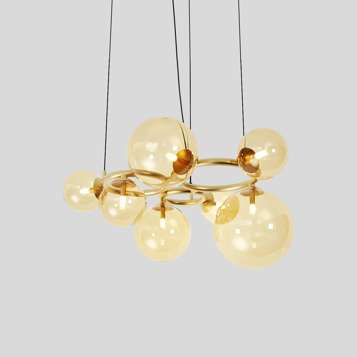 Antizer Luxurious Single-Tone Glass Spheres Chandelier