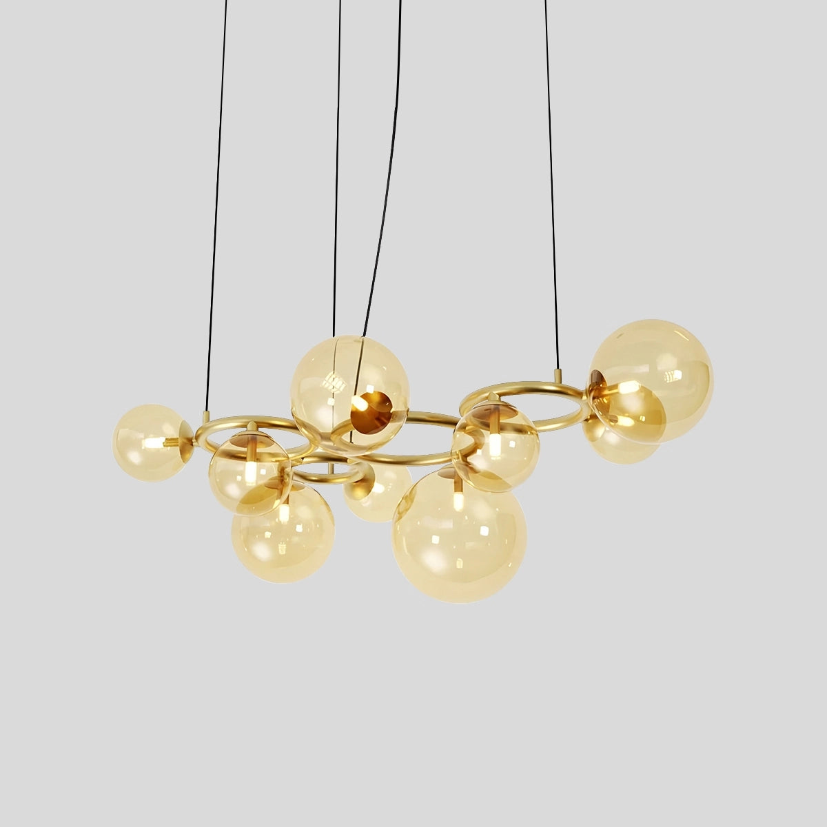 Antizer Luxurious Single-Tone Glass Spheres Chandelier