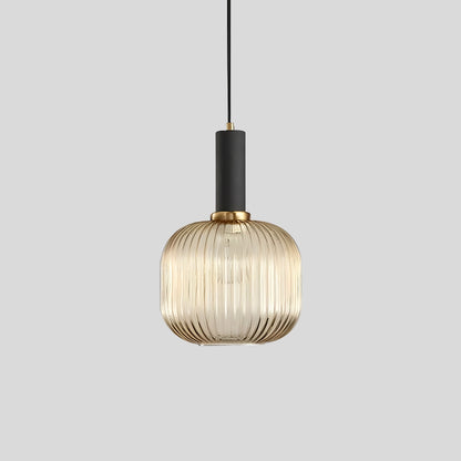 Antizer Nordic Vintage Glass Striped Pendeant Light