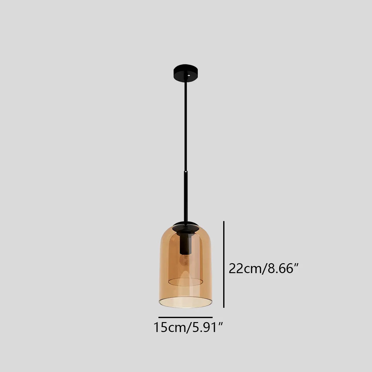 Antizer Otzara Double Glass Pendant Light for Dining Area