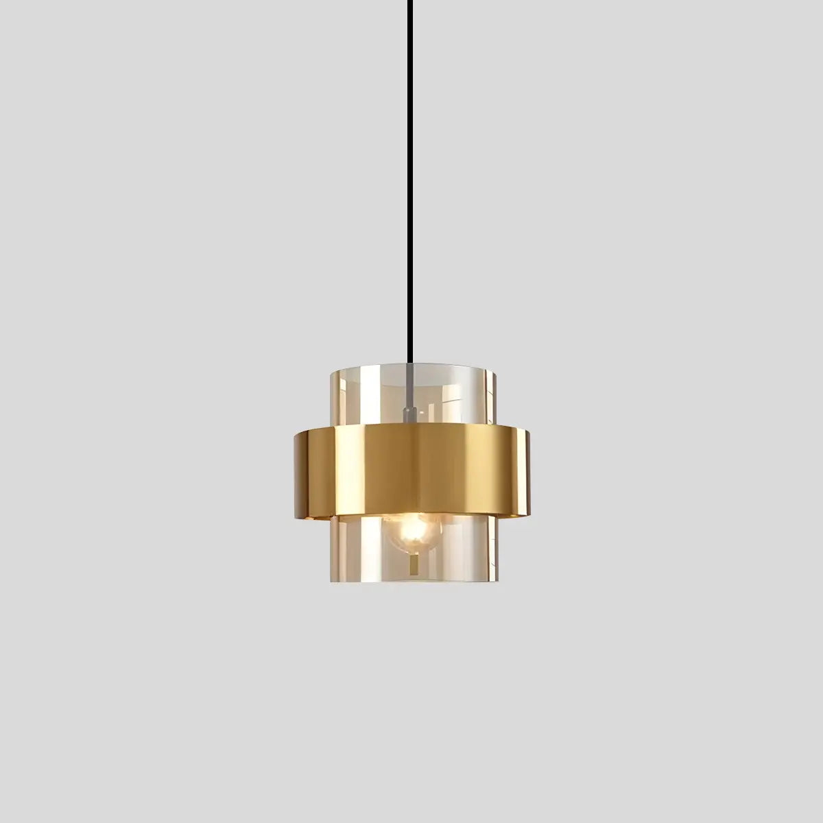 Antizer Azenor Cylindrical Glass Pendant Light for Bedroom