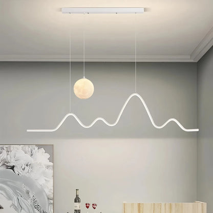 Antizer Louise Minimalist Wavy Pendant Light for Dining Room