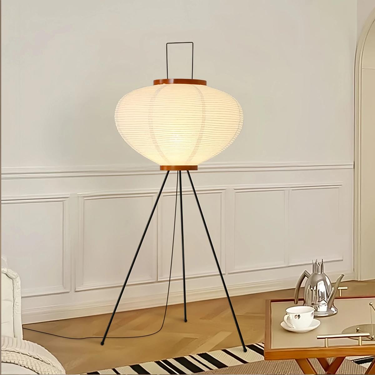 Antiizer Rice Paper Art Floor & Table Lamp