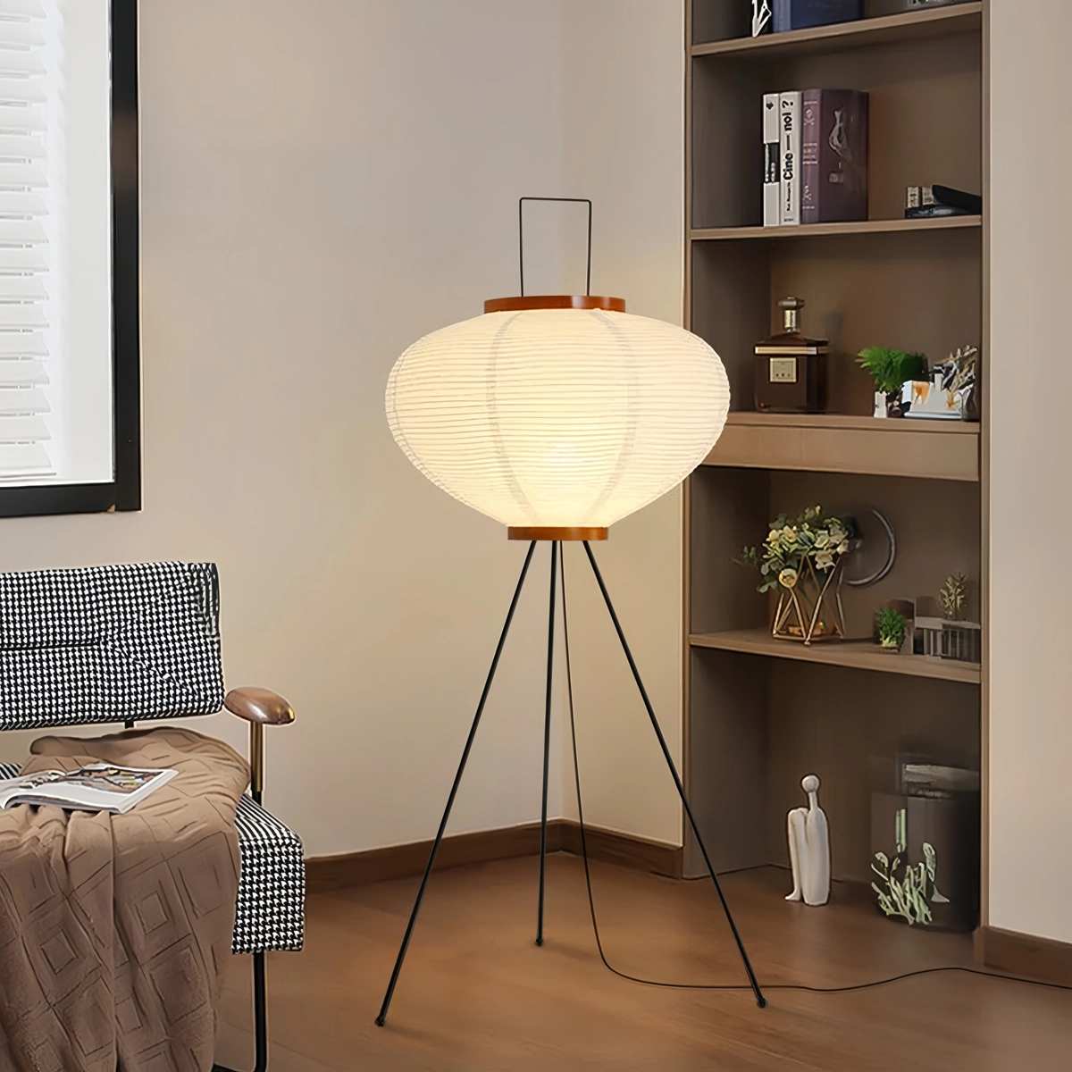 Antiizer Rice Paper Art Floor & Table Lamp