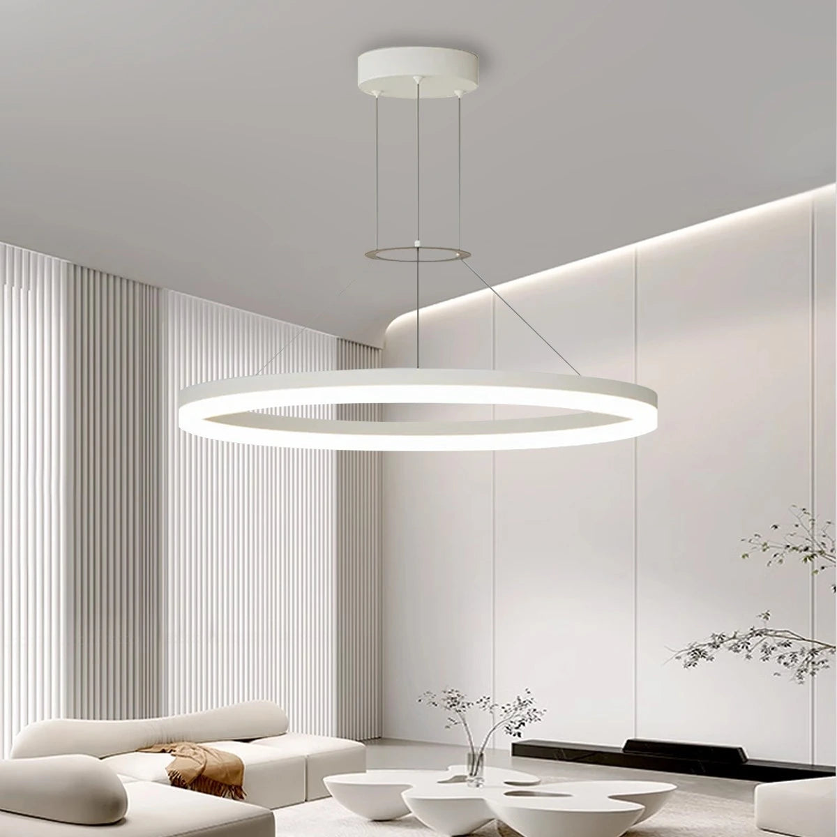 Antizer Circular Led Pendant Light for Living Room Kitchen