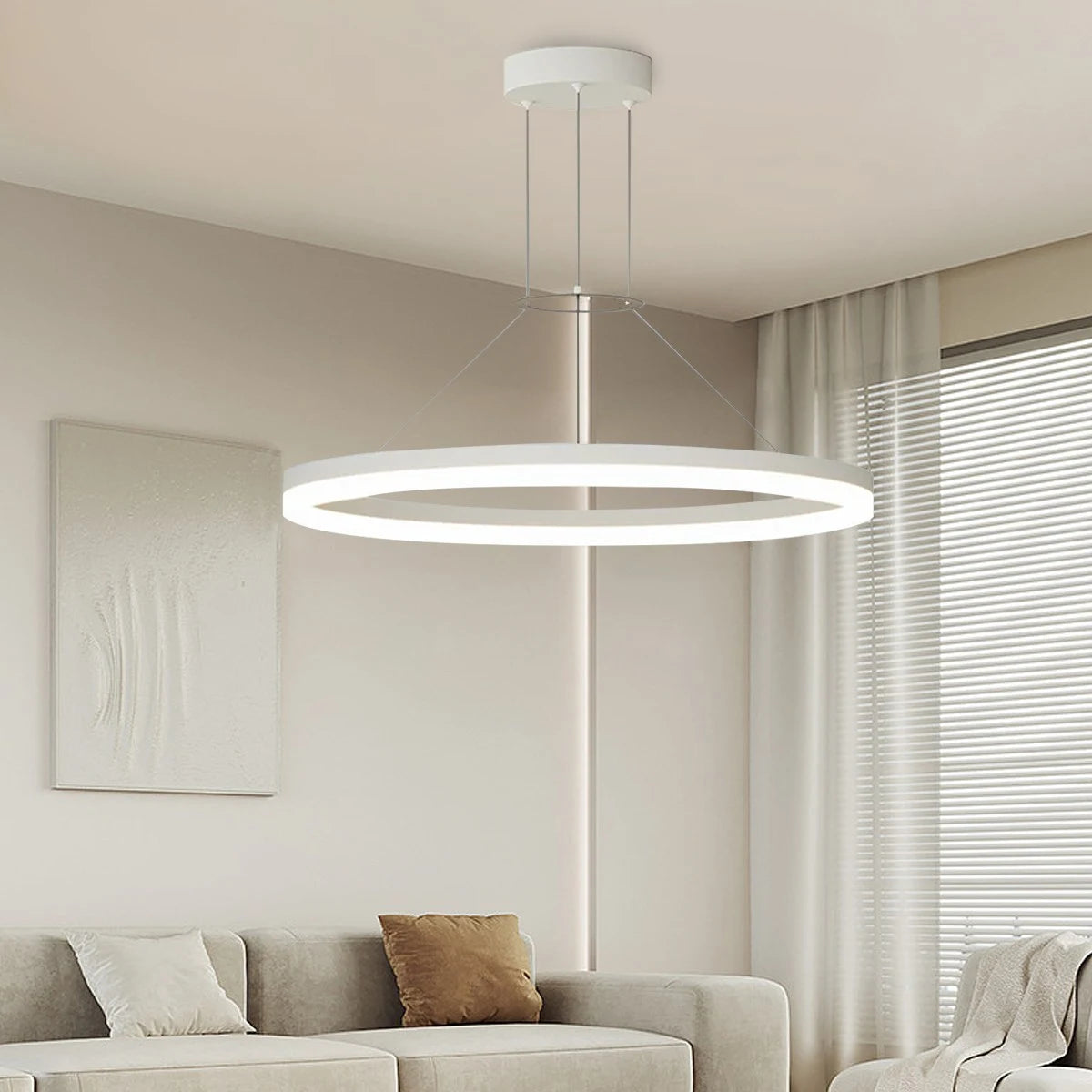 Antizer Circular Led Pendant Light for Living Room Kitchen