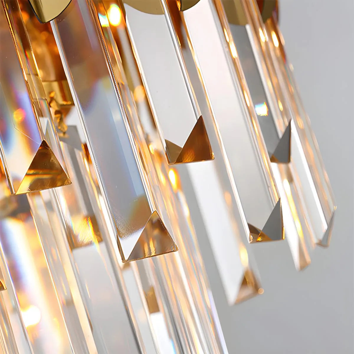 Antize Tiered Gold Crystal Chandelier