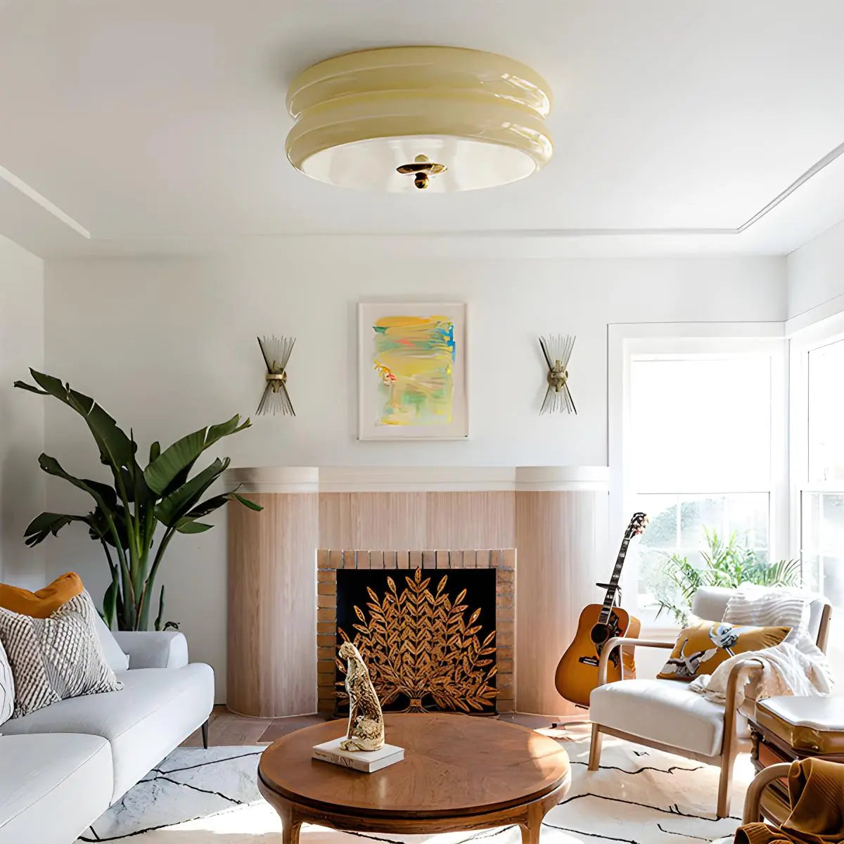 Antizer Art Deco Vintage Ceiling Light for Bedroom
