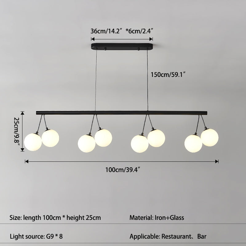 Valentina Nordic LED Glass Ball Chandelier