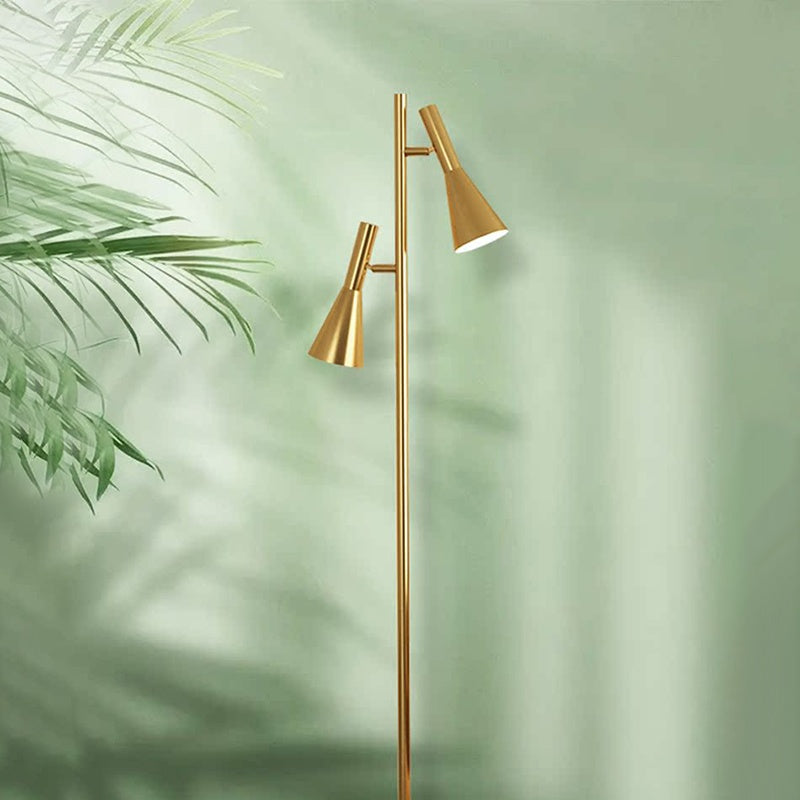 2-Bulb Adjustable Pole Floor Lamp