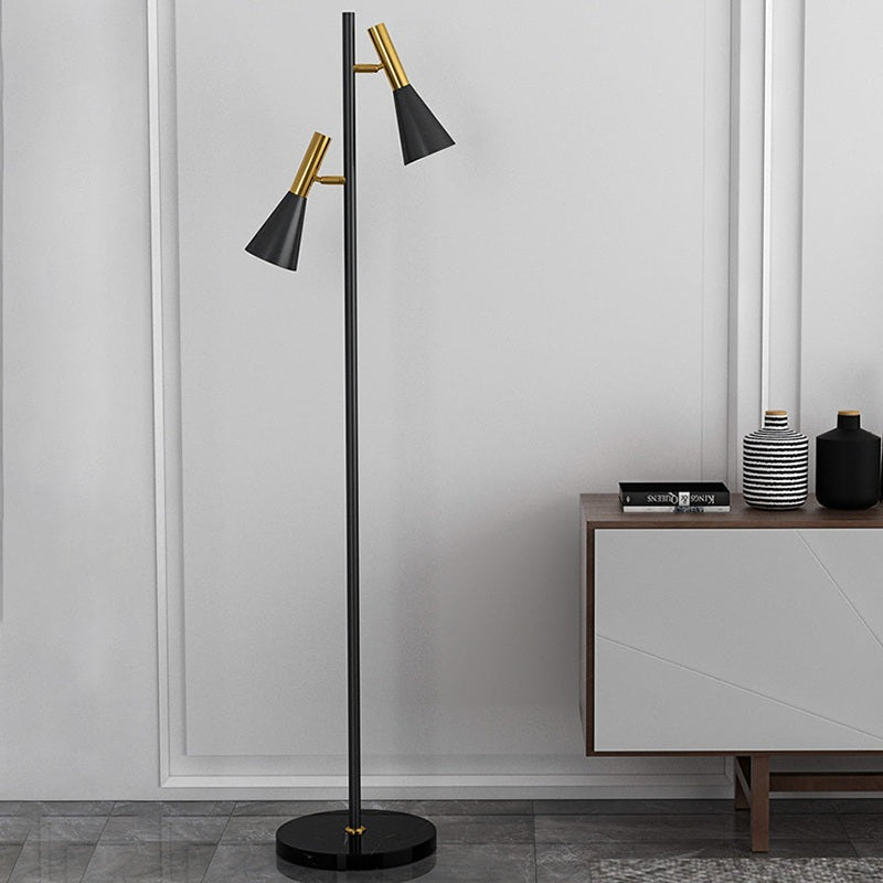 2-Bulb Adjustable Pole Floor Lamp