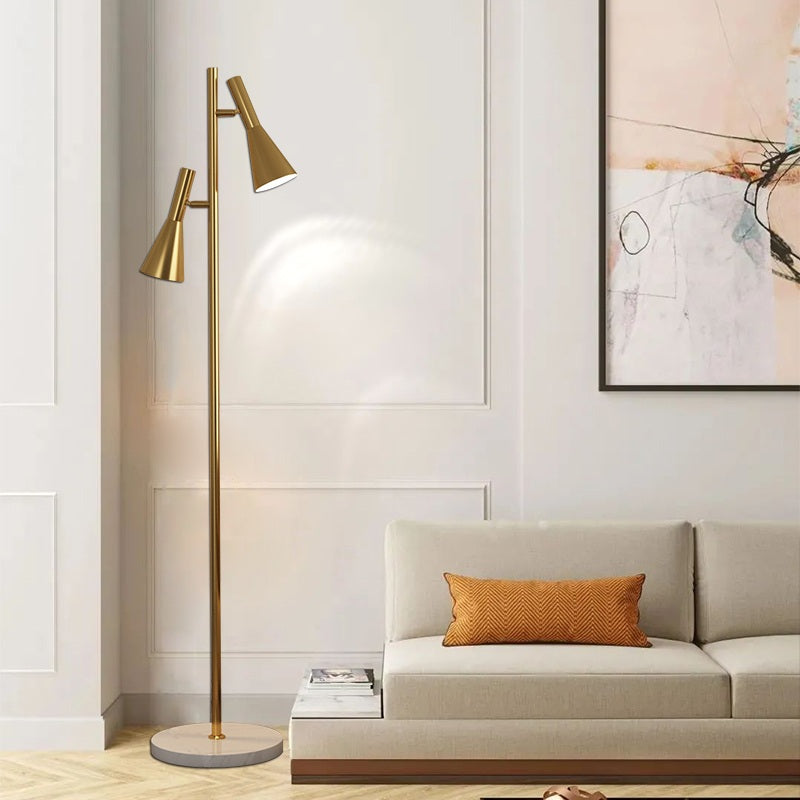 2-Bulb Adjustable Pole Floor Lamp