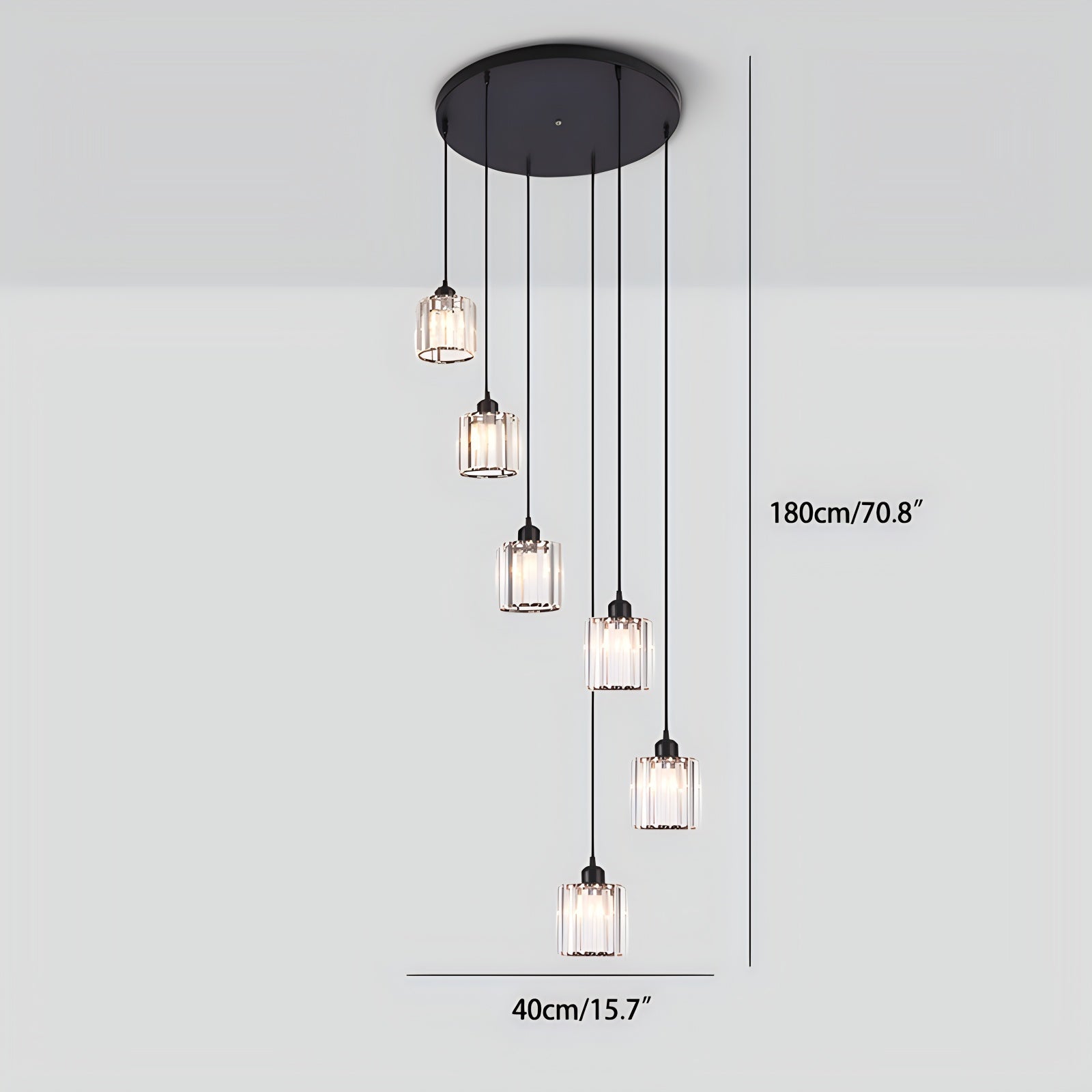 Kristy Modern Minimalist Glass Chandelier