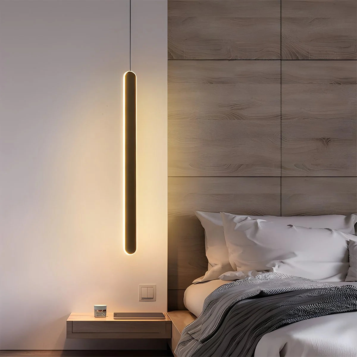 Antizer Modern LED Linear Pendant Light Bedside Lamp